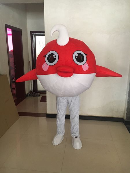 

mascot costumes ocean fish mascot costume theme mascotte carnival costume cartoon character costumes mascot christmas party suit, Red;yellow
