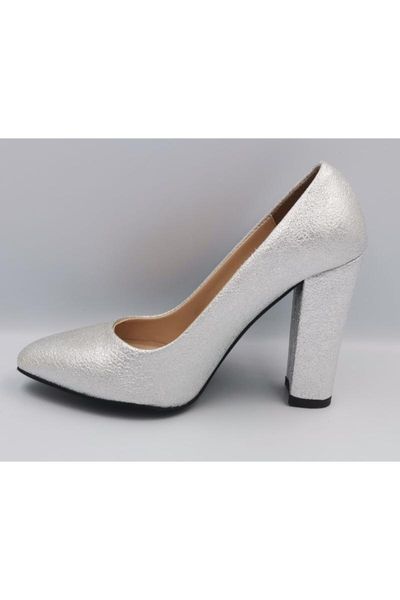 

women's silver lurex  cm thick high-heeled stiletto shoes dress, Black
