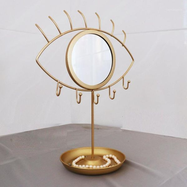 

mirrors nordic multi-function portable deskmirror eye pattern detachable bathroom dressing table creative beauty makeup tool1