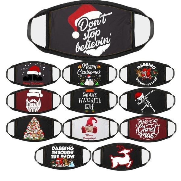 

christmas black mask dustproof cotton cartoon printed