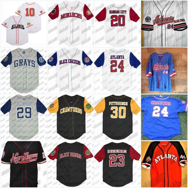 

black crackers negro league button-down big boy homestead retro baseball jersey for baseball stadium embroidery
