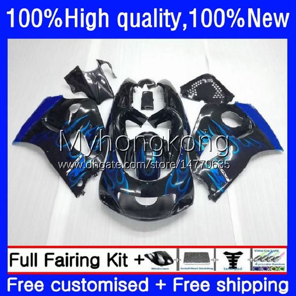 Feedings para Suzuki SRAD GSXR 750 600 CC GSX-R750 600cc 750cc 96-00 Bodywork Chamas azuis 16No.24 GSX-R600 GSXR600 96 97 98 99 00 GSXR750 1996 1997 1999 2000 Kit Bodys