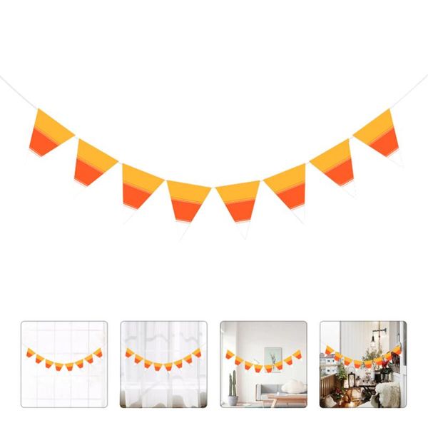 

party decoration 1pc fall decorative banner triangle hanging (assorted color)