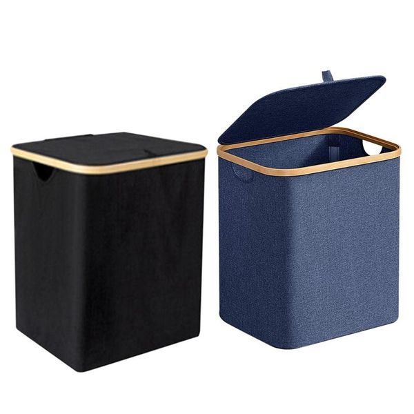 

laundry bags household foldable storage basket with removable liner, dirty clothes hamper handles