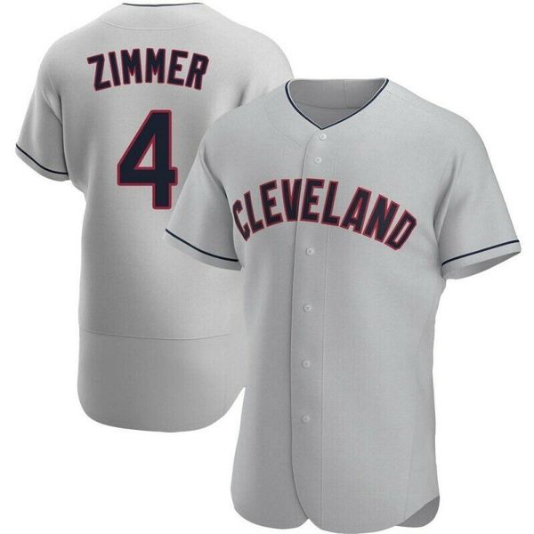 

stitched custom bradley zimmer #4 gray baseball jersey xs-6xl, Black