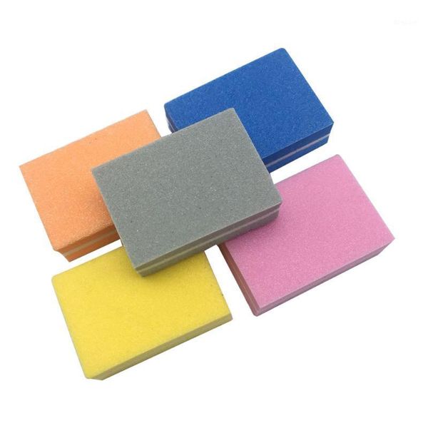 

20pcs/lot nail file 100/180 buffer lime a ongle art tool washable buffing sand paper mini sponge files polish trimmer emery1