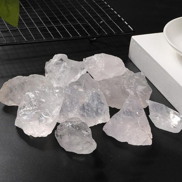 

decorative objects & figurines 2021 100g super natural white colorful quartz crystal stone rock chips small healing gravel decor diy crafts