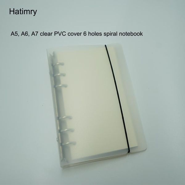 

style pvc covera5 a6 a7 6 holes clearly notebook and travlers refiller for school supplier notepads, Purple;pink