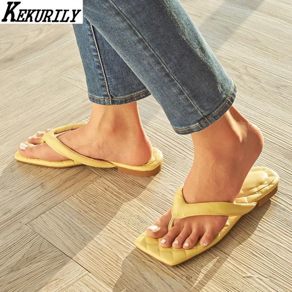 

flip flops women beach slippers sewing flats shoes summer slides black white yellow comfortable sandalias mujer big size 35-41