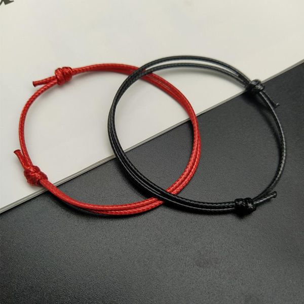 

anklets 2 pc/lot lucky anklet for women and men handmade adjustable rope chain jewelry fashion couple bracelet paired bracelets, Red;blue