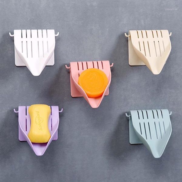

bathroom storage & organization drain soap box sucker holder dish organizer plastic tray container wall-mounted punch-