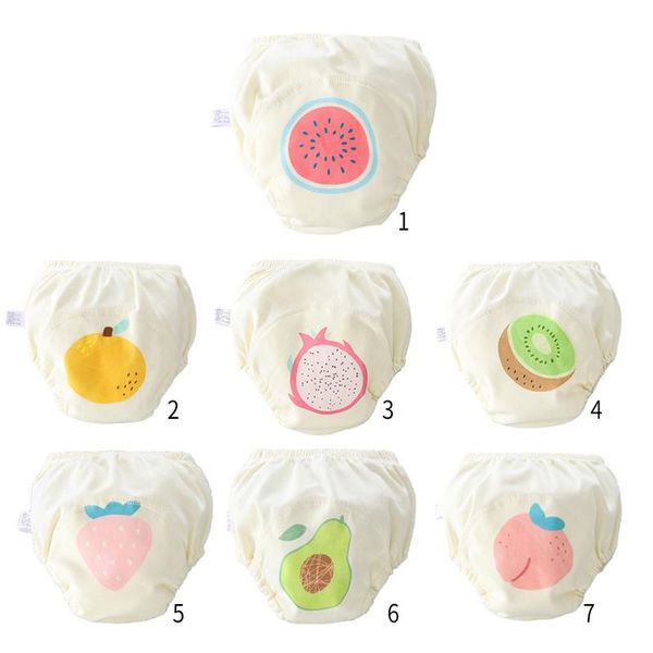 

cloth diapers baby training pants fruits printed washable 6 layers gauze breathable reusable born diaper toddler panties