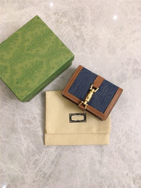 

wholesale designer leather denim coin purse short wallet lady card holder classic mini zipper pocket with box, Red;black