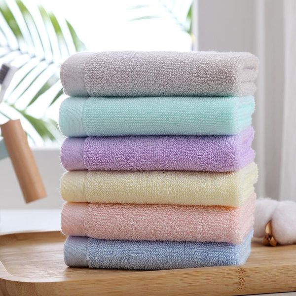 

towel 6pcs/set cotton small square plain towels wash face pure handkerchief hand 25x 25cm