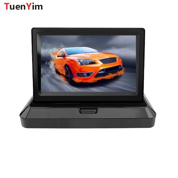 

car video 5" rear view system foldable tft color lcd reverse rearview 16: 9 security monitor for camera