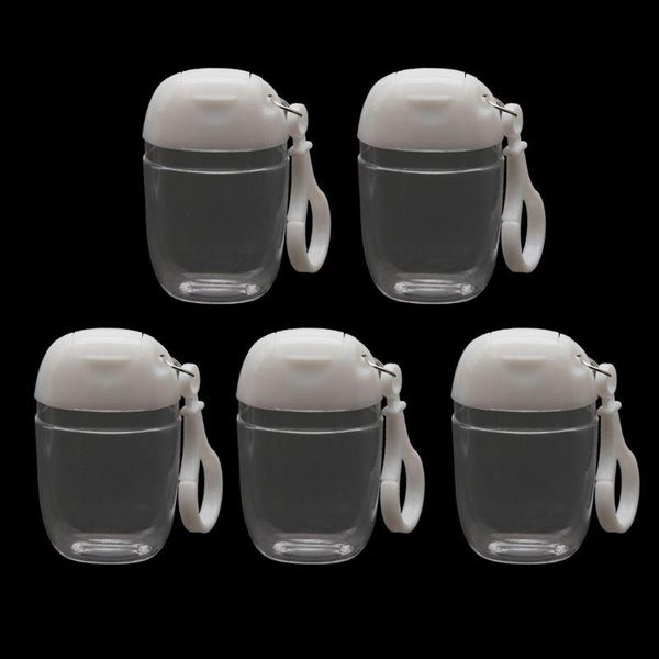 

storage bottles & jars 5pcs 30ml empty hand sanitizer portable hook keychain carriers