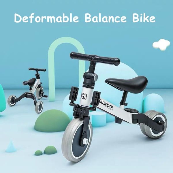 

infant shining children's tricycle 3-in-1 scooter balance bike 1-6 years ride on car 3 wheels non-inflatable strollers#