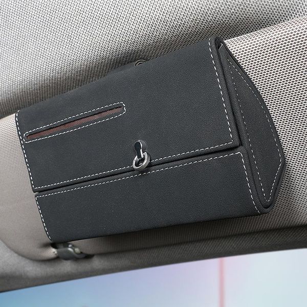 

other interior accessories creative leather storage box car sun glasses case visor card supplies
