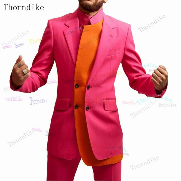 

thorndike classic men business suits black navy purple slim fit mens suit two-piece set high-quality male wedding men's & blazers, White;black