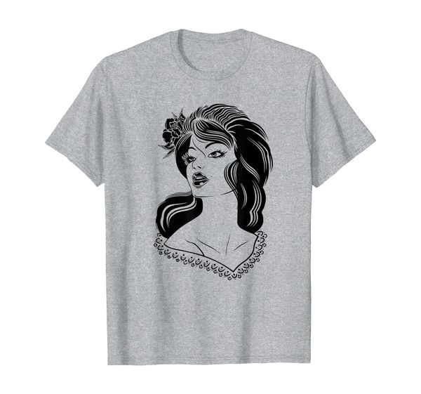 

spanish woman pin up shirt pretty beautiful hispanic girl, White;black
