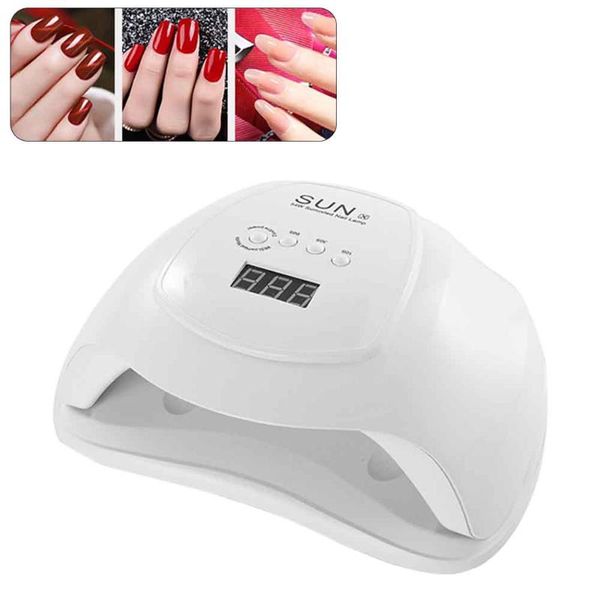 

nail dryers timing lcd display tool 54w portable manicure smart sensor gel polish led uv lamp dryer high power curing salon home
