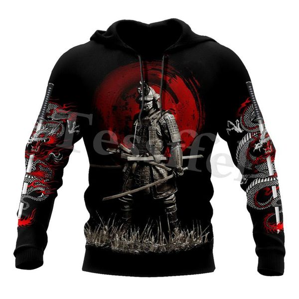 

men's hoodies & sweatshirts japan samurai tattoo 3d printed sweatshirt harajuku zipper hoodie casual jacket pullover style-1, Black