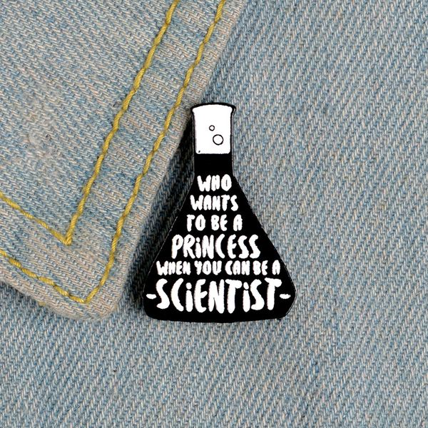 

scientific experiment bottle shape brooches trendy letter paint enamel lapel pins alloy brooch for women funny denim shirt badge jewelry gif, Gray