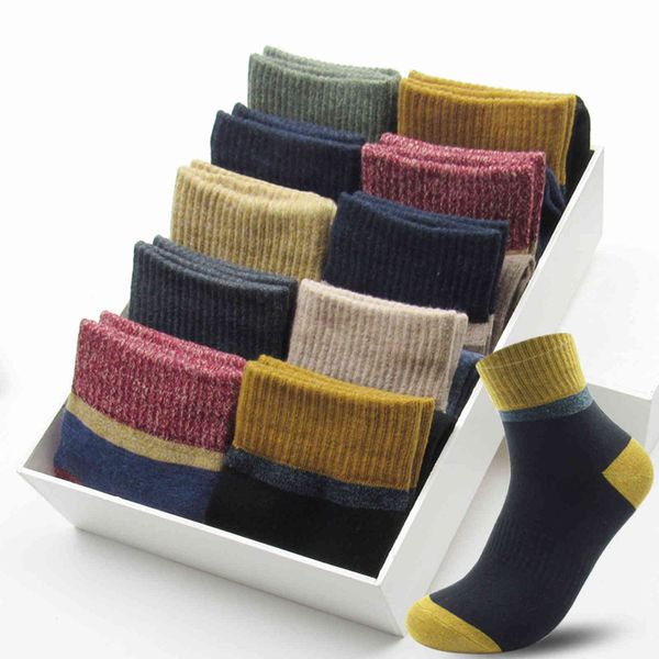

sale casual men brand japanes harajuku winter keep warm socks for man gift, Black
