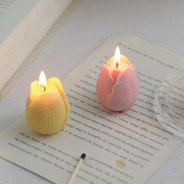 

candles tulip scented candle ornaments pography props home decor
