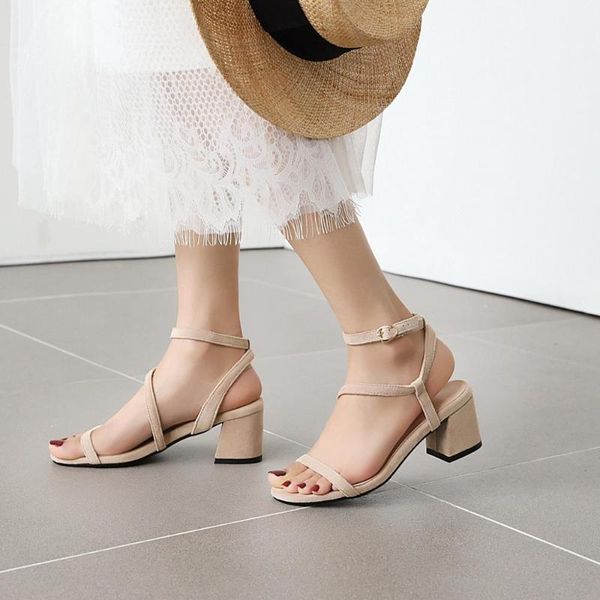 

dress shoes summer gladiator sandals elegant office high heels woman buckle strap pumps casual women plus size 33-43, Black