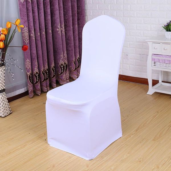 

chair covers 25 50 100 pcs universal white stretch spandex cover lycra polyester fabric wedding banquet party el dining