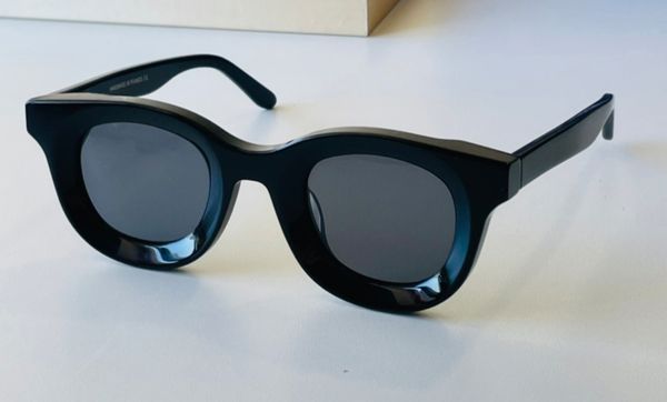 

retro black round sunglasses dark grey lens sport sunglasses for men women hip hop sun shades uv protection eyewear with box, White;black