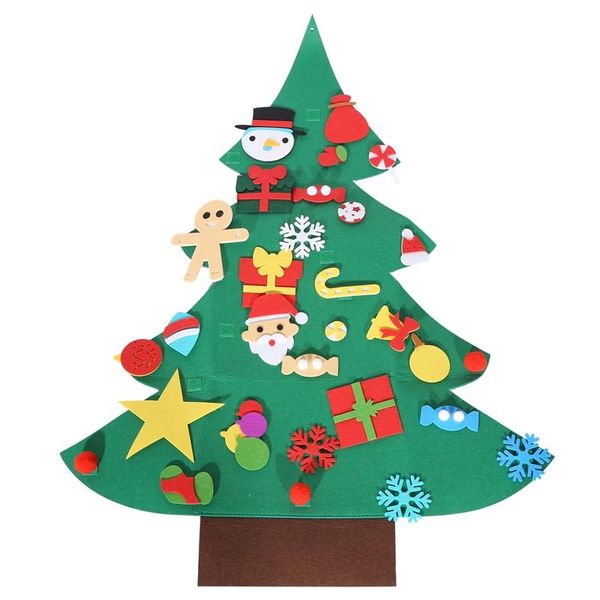 

christmas decorations children's felt tree set with 36pcs ornaments diy home wall hanging craft kits for