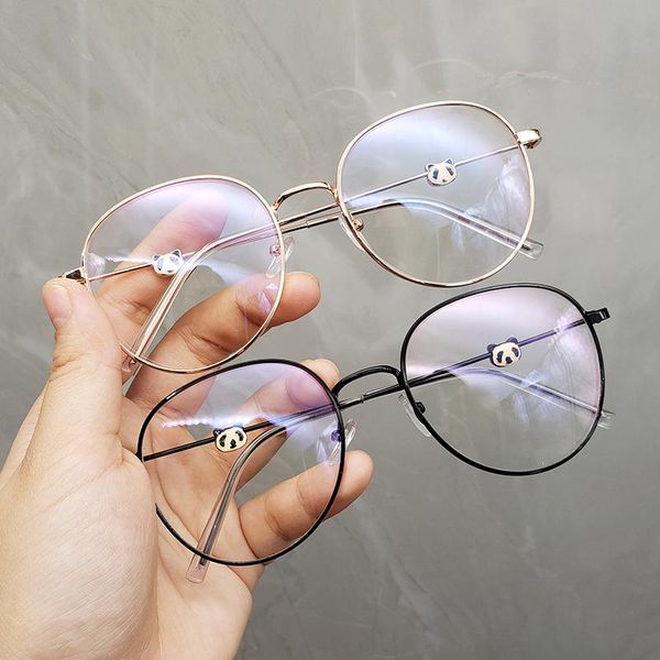 

sunglasses oversized boy girl panda myopia glasses design for teenages hign clear lens degree 0 anti blue -50.-100.-600, White;black