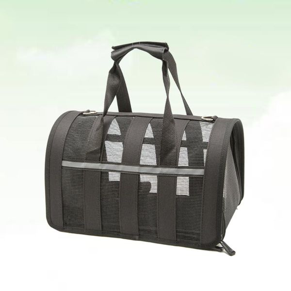 

pet dog cat transparent handbag portable adjustable breathable - size (black) car seat covers