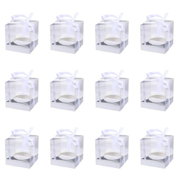 

gift wrap 12pcs transparent cake boxes pvc packaging