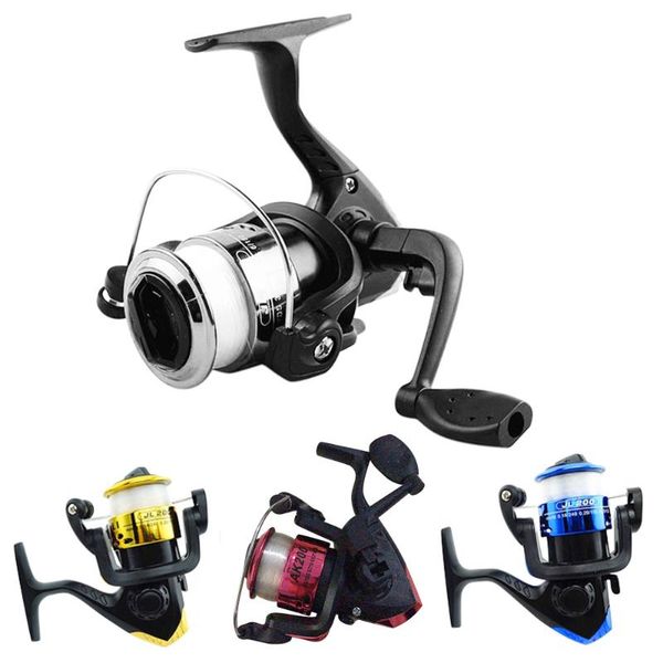 

3colors 3bb two-tone mini ball bearings spinning fishing reel with 50m transparent spool wheels baitcasting reels