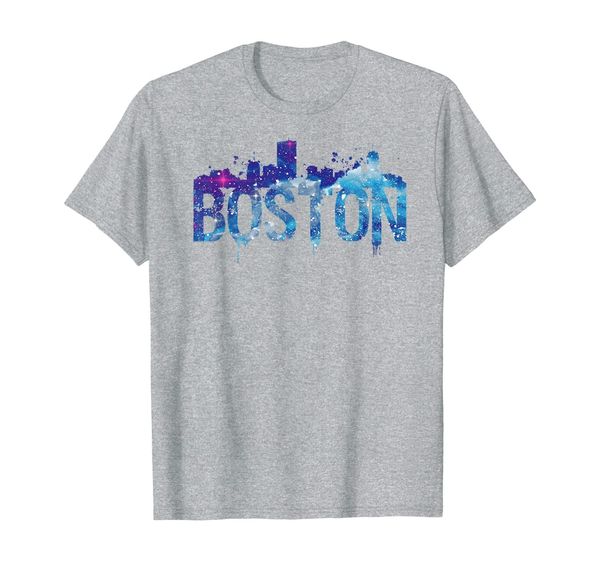 

boston city skyline mass pride vintage vacation souvenir t-shirt, White;black