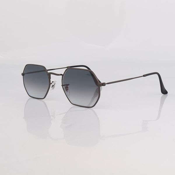 

outdoor eyewear metal frame hexagon sunglasses women