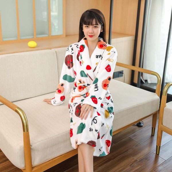 

women's sleepwear style flannel robe female lingerie silky bridal women gift casual kimono bathrobe gown nightgown nightwear, Black;red