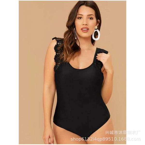 

one-piece women's fattening bikini swimsuit in 2021, White;black