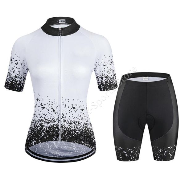 

racing sets black white 2021 pro team cycling jersey women bicyle motocross breathable quick dry clothing outdoor sports, Black;blue