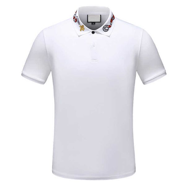

2019 designer stripe polo shirt t shirts snake polos bee floral embroidery mens high street fashion horse polo t-shirt, White;black