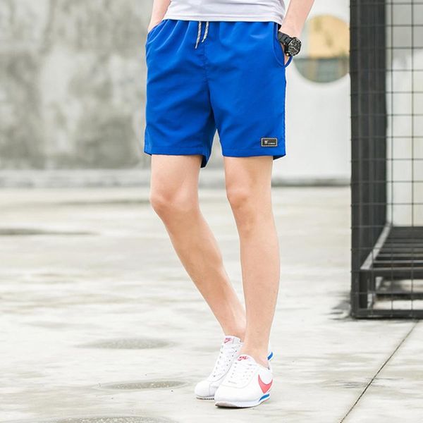 

casual solid appliques shorts for men summer drawstring regular straight male comfortable 2021 men's clothing, White;black
