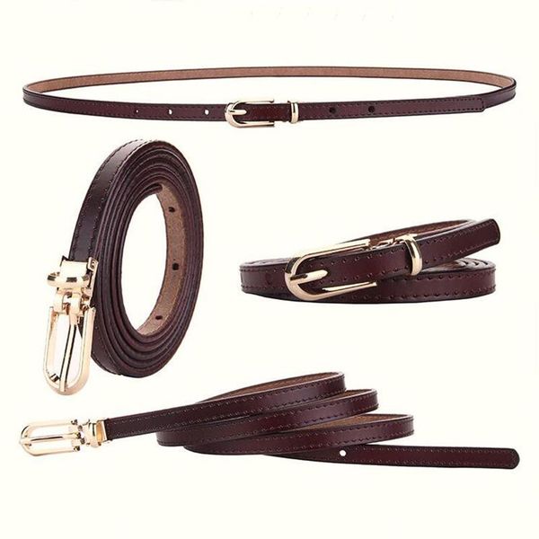 

belts genuine leather women cowhide belt gold pin female black brown leisure for lady party culb dress