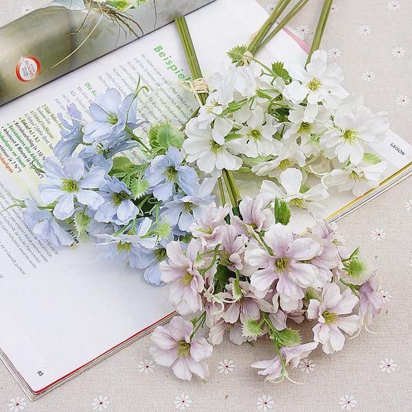 

decorative flowers & wreaths 6pcs/lot summer snow grass artificial silk home furnishing decoration wedding pography ornaments