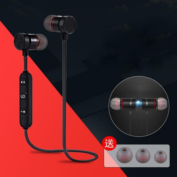 

clip in/on hair extensions est wireless stereo bluetooth earphone headest neckband sport for all phone magnetic in-ear, Black;brown