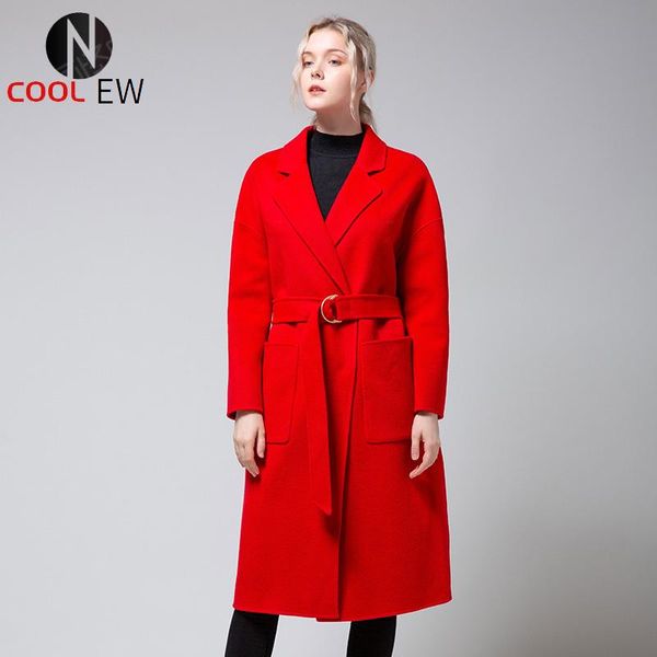 

women's wool & blends 2021 autumn and winter fashion coat, Black