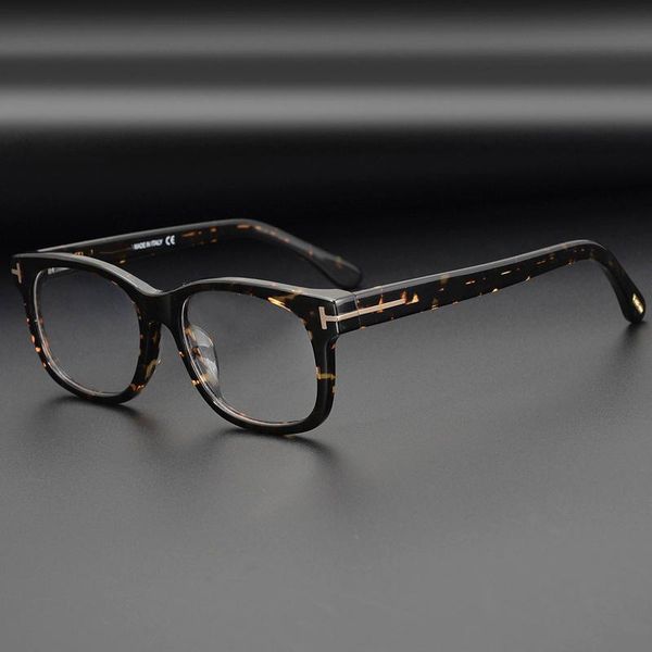 

fashion sunglasses frames 2021 retro vintage tom brand for man square optical eyeglasses frame ford acetate men women reading myopia prescri, Black