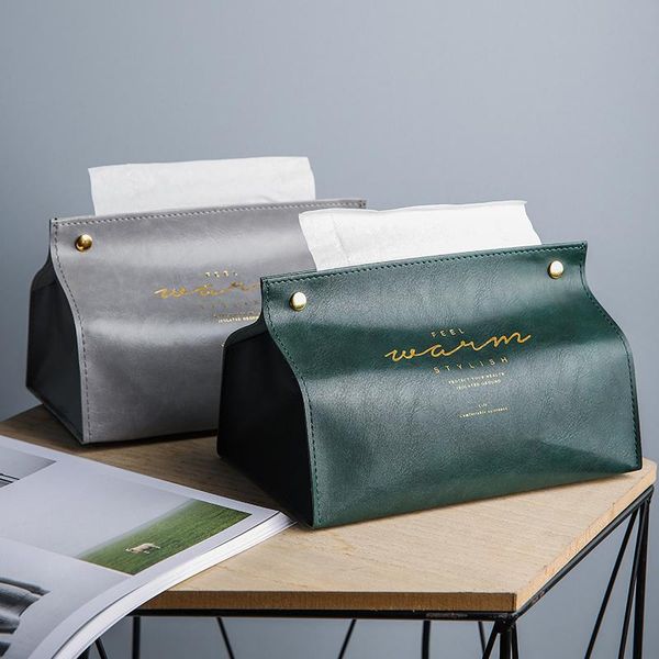 

storage bags bag pu nordic paper towel with letter simple large bedside car set organizer packaging home decor